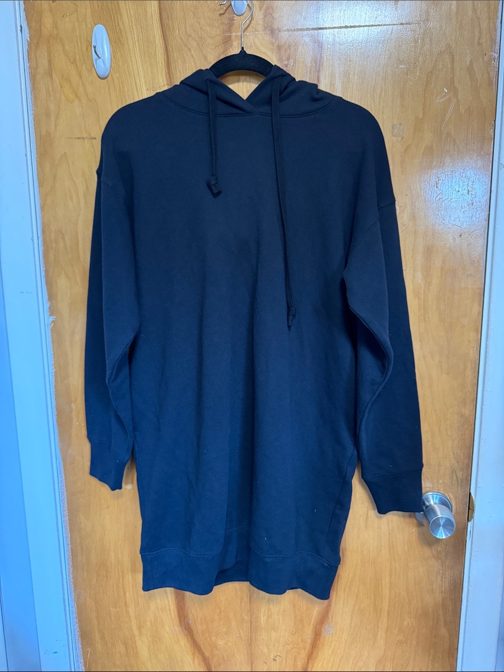 Classic Black Women’s Hoodie Sweatshirt Dress